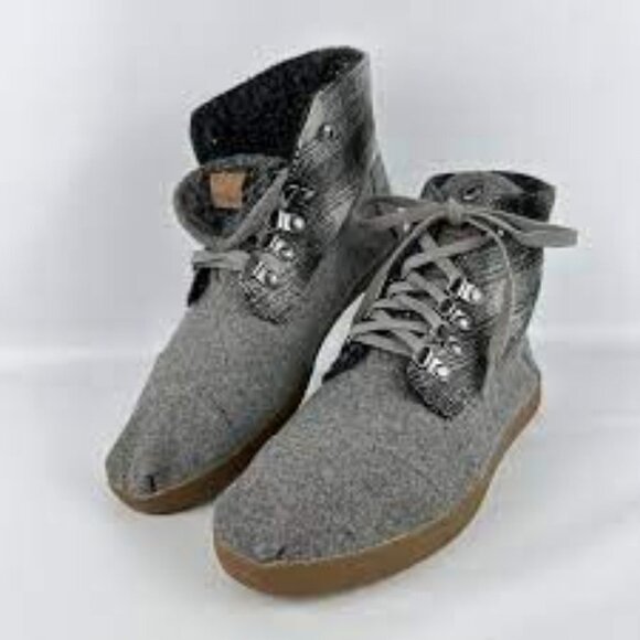 Toms Highland Botas Sherpa Lined Ankle Boot Size 6 - Picture 1 of 10